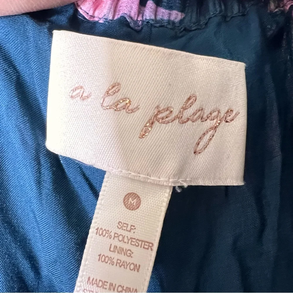 A La Plage | Floral Tropical Leaves Wide Leg Pants